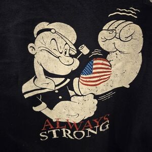 Black Graphic Tee - Always Strong Design